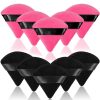 10Pcs Black+Rose Red
