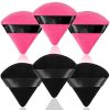 6Pcs Black+Rose Red