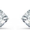 Stud Earrings - Pink/Clear Crystals