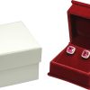 Red Burgundy Earring Necklace Box