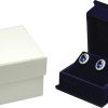 Navy Blue Earring Necklace Box