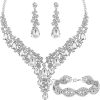 Necklace + Earring + Bracelet (White)