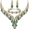 Necklace + Earring + Bracelet (Green)