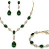 03-Emerald Color Gold-Tone