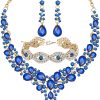 Blue- Necklace + Earrings + Bracelet