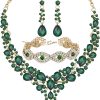 Green- Necklace + Earrings + Bracelet