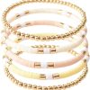 B-Beige Surfer Color & Gold Bead