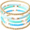 B-Light Green Surfer Color & Gold Bead