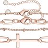 Beads Chain&Cross-Rose