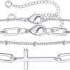 Beads Chain&Cross-Silver