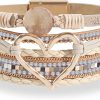 Gold Leather Bracelet