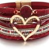 Dark red Leather Bracelet