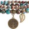 Blue Lace Agate Bracelet Set