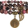Rhodonite Bracelet Set