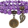 Amethyst bracelets set