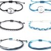 C:6Pcs Blue Gray Wave