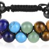 Silver - 7 Chakra Hematite Bracelet