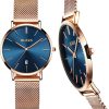Hot Sale Women Watch- Rose Gold Blue
