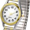 silver dial / gold-silver band