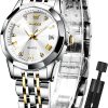 silver gold watch for women