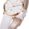 White Face & Rose gold Bezel & White Band