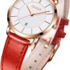 White dial & Rose gold bezel & Red band