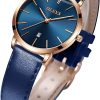 Navy Blue dial & Rose gold bezel & Blue band