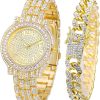 5-b.42mm/Gold with Bracelet/Men