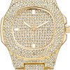 3-b.41mm/Gold Square/Men