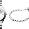 Silver Watch + Bracelet Bundle