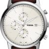 Silver, Brown Chrono