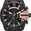 Black Stainless Steel with Rose Dial