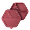 (Burgundy) Plate with Lid