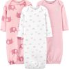 Light Pink/White, Elephants