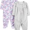 Purple/Grey, Floral/Dots