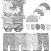 Gray Stripe & Little Stars & Print Set