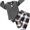 Baby Brown and Blue Plaid Outfits