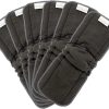 6 Pcs Charcoal Bamboo Inserts With Gussets