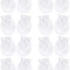 8 Pairs Solid White a