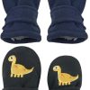Black Dinos/Navy Solid - Infant No Thumbs