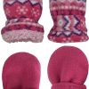 Fuchsia Fair Isle/Fuchsia Solid - Infant No Thumbs