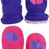 Purple Hearts/Fuchsia Hearts - Infant No Thumbs
