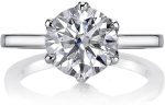 Kiara Gems 1.60 CT Round Engagement Ring Wedding Eternity Band Vintage Solitaire Antique 6-Prong-Setting Setting Silver Jewelry Anniversary Promise Vintage Ring Gift For Her