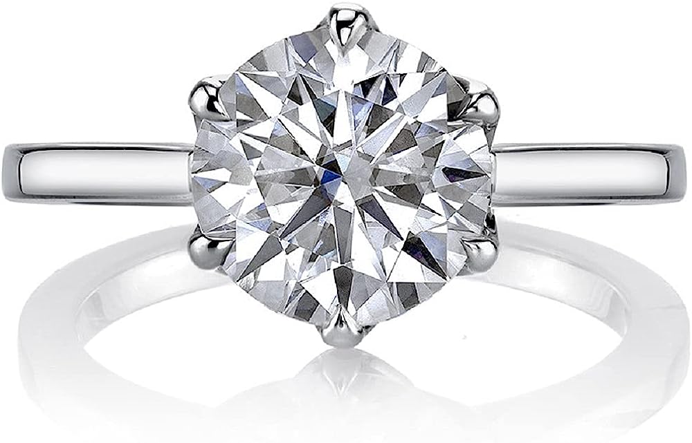 251024080302357_1 Kiara Gems 1.60 CT Round Engagement Ring Wedding Eternity Band Vintage Solitaire Antique 6-Prong-Setting Setting Silver Jewelry Anniversary Promise Vintage Ring Gift For Her - Image 1