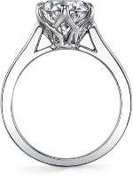 Kiara Gems 1.60 CT Round Engagement Ring Wedding Eternity Band Vintage Solitaire Antique 6-Prong-Setting Setting Silver Jewelry Anniversary Promise Vintage Ring Gift For Her - Image 4