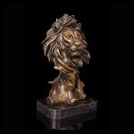 LIUJUN Bronze Lion Head Art Decor Home Decoration Antique Hot Casting Bronze Metal Lion Head Statue Sculpture Art - Image 4