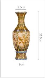 ZSEDP Ceramics Antique Enamel Vase Living Room Home Decoration Wine Cabinet Frame Handicraft Ornaments - Image 2