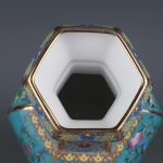 ZSEDP Enamel Hexagons Vase with Flower and Bird Pattern Jingdezhen Antique Ceramic Vase - Image 6