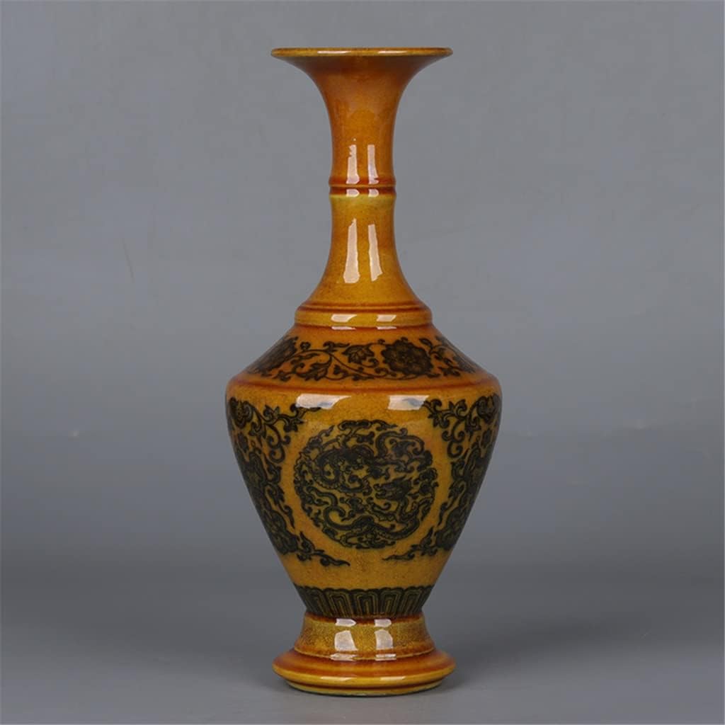 251024115809981_1 ZSEDP The Egg Yolk Glaze Twigs and The Dragon Pattern Vase Flower Utensils Antique Porcelain Ornaments - Image 1