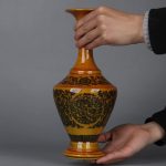 ZSEDP The Egg Yolk Glaze Twigs and The Dragon Pattern Vase Flower Utensils Antique Porcelain Ornaments - Image 2